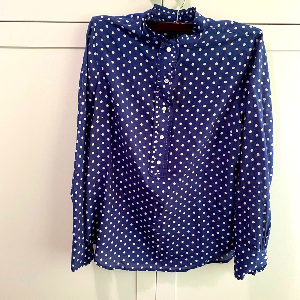 Polka dot button down